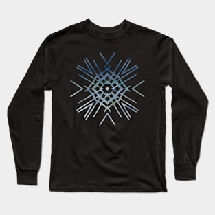 Line art blue green gray Long Sleeve T-Shirt